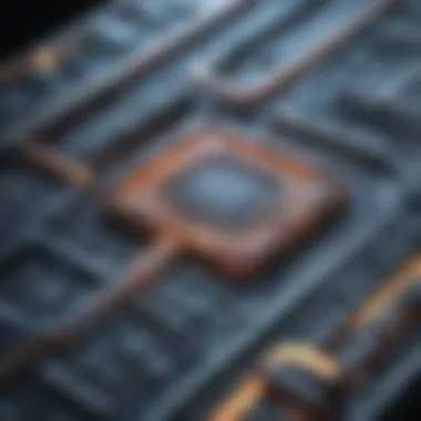 Intricate Channel Designs in Microfluidic Chips Microfluidic chip showcasing intricate channel designs