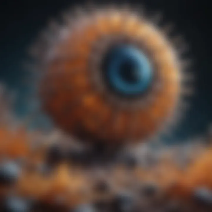 Microscopic view of cellular structures