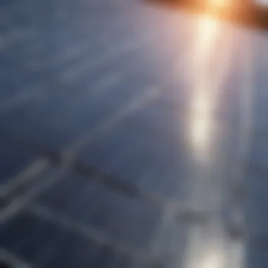 Close-Up View of Solar Technology A close-up of solar cells capturing sunlight