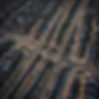 Mapping Urban Traffic Dynamics Aerial view of urban traffic patterns