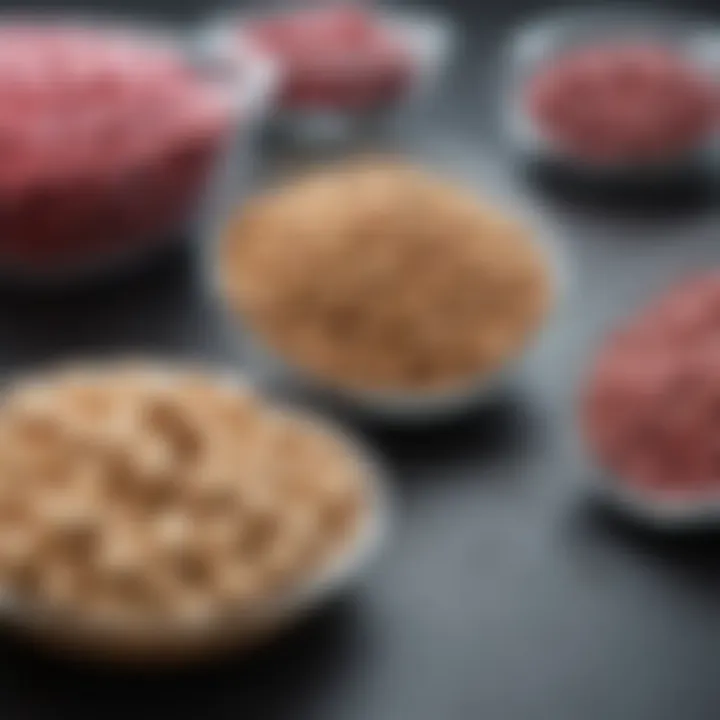 Visual representation of zein protein applications in food and supplements