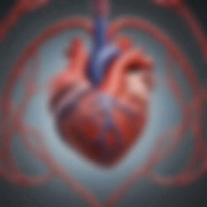 A conceptual diagram highlighting the interplay of genetics and lifestyle in heart health.