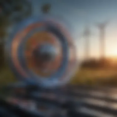 Visual representation of renewable energy systems influenced by electromagnetic principles