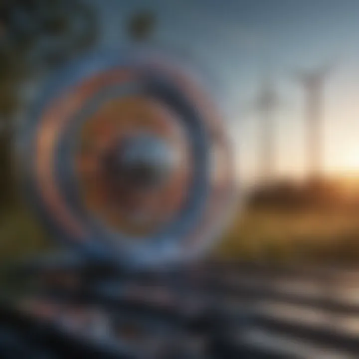 Visual representation of renewable energy systems influenced by electromagnetic principles
