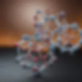 Atenolol molecule structure highlighting its pharmacological properties