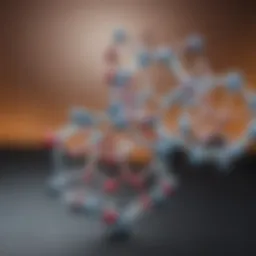 Atenolol molecule structure highlighting its pharmacological properties