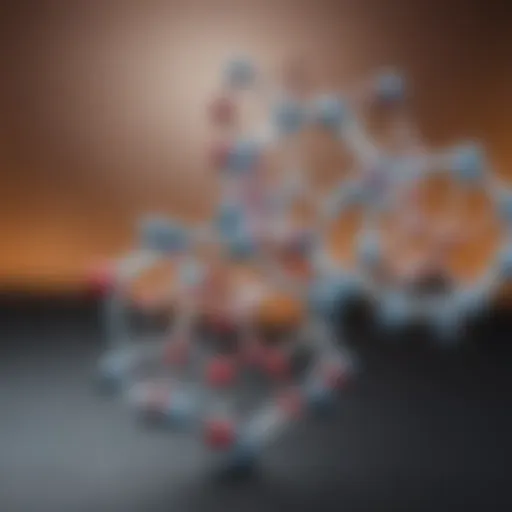 Atenolol molecule structure highlighting its pharmacological properties