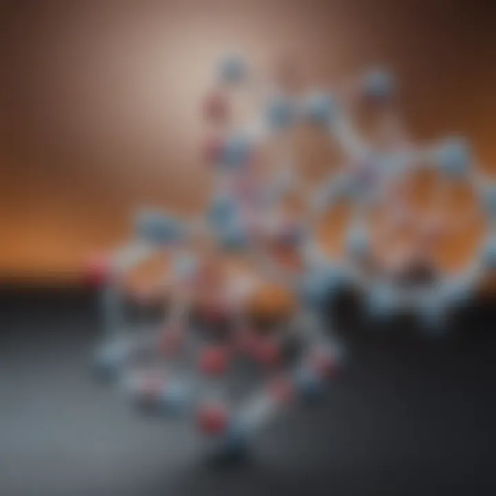 Atenolol molecule structure highlighting its pharmacological properties
