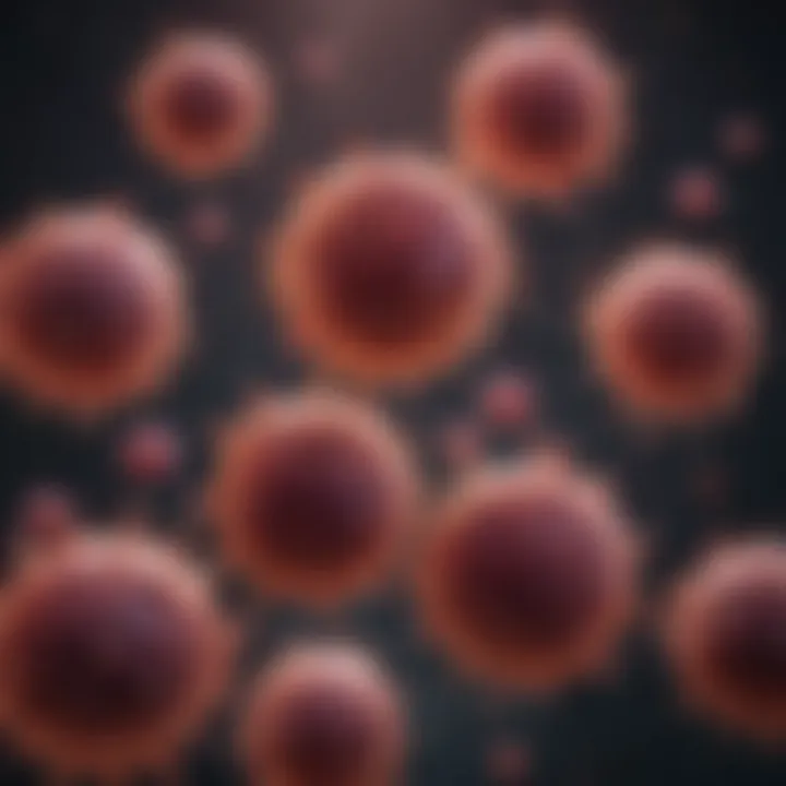 B cells interacting with antigens