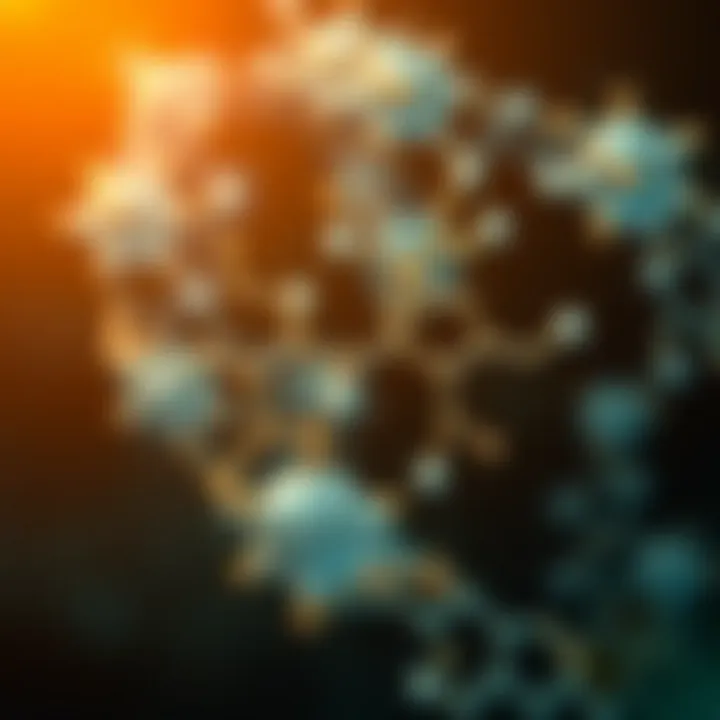 An artistic representation of biochemical pathways related to melatonin synthesis.