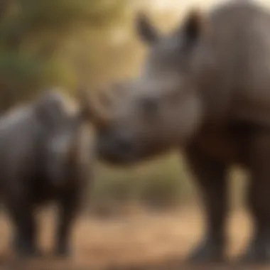 Conservation efforts in action for the black rhinoceros