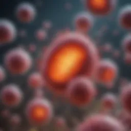 Illustration of cancer protein markers in diagnostics