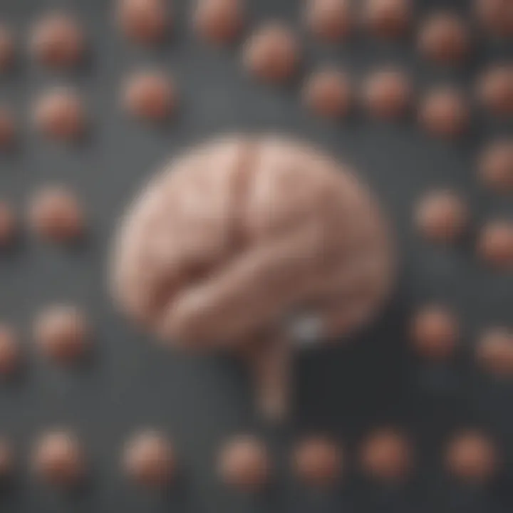 Diagram illustrating different types of brain tumors affecting the thalamus