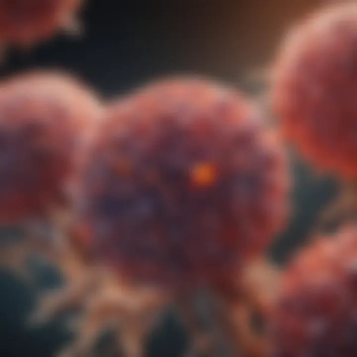 Diagram depicting tumor staging for lung cancer