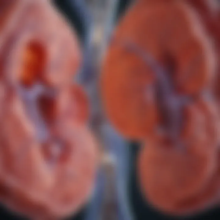 Graphical representation of metabolic functions of the kidneys