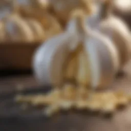 Nutritional composition of garlic tablets highlighting vitamins and minerals