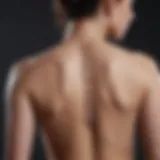 A detailed diagram illustrating scoliosis curvature