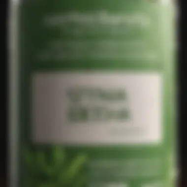 A detailed view of nutritional information on a stevia drink label