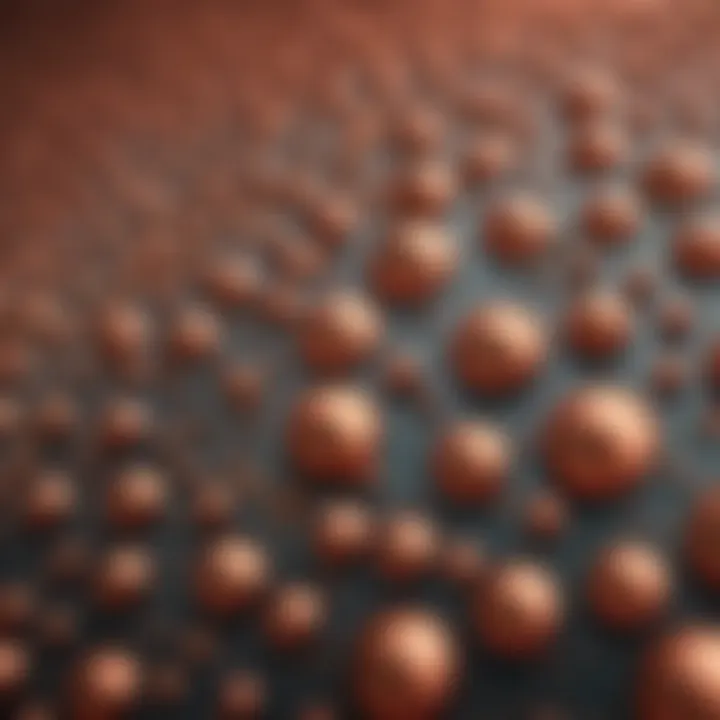 Illustration of copper oxide nanoparticles showcasing their unique morphology and size