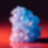 Vibrant blue crystalline structure of copper sulfate pentahydrate.