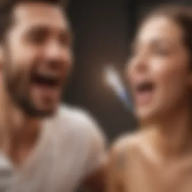 Joyful Moments After Treatment A couple celebrating a successful pregnancy test after overcoming fertility challenges