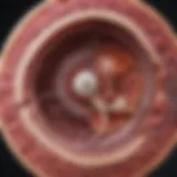Detailed anatomical illustration of a kidney with cysts