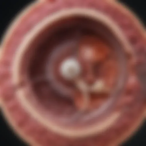 Detailed anatomical illustration of a kidney with cysts