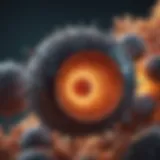 Illustration depicting melanoma cell structure