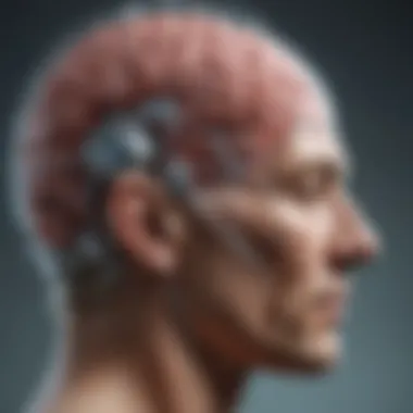 Targeted Deep Brain Stimulation Illustration of deep brain stimulation targeting specific areas of the brain