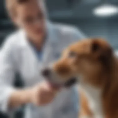 Innovative Technology in Veterinary Science Veterinarian using technology in animal health assessments