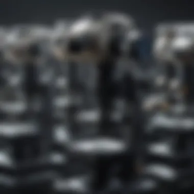 Illustration depicting various types of illumination microscopes and their unique features.