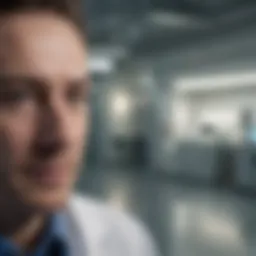 A futuristic healthcare setting showcasing advanced technology integration.