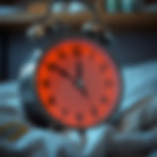 The Impact of Late Nights on Health A clock displaying late hours reflecting sleep deprivation