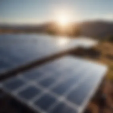 Harnessing Solar Power Solar panels harnessing energy in a sustainable manner