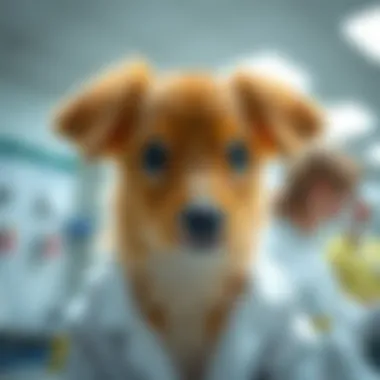 Illustration depicting ethical considerations in animal testing.