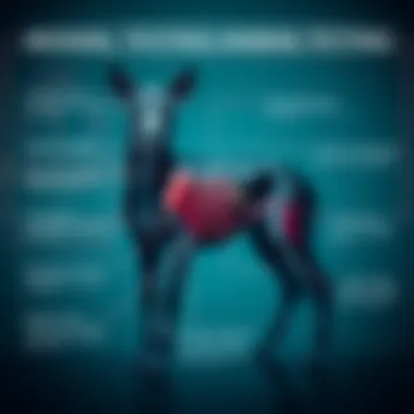 Graphical representation of physiological impacts of testing on animals.