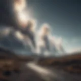 Visualization of carbon dioxide emissions in the atmosphere