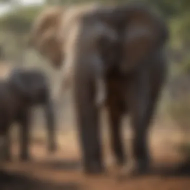 Conservation Efforts to Protect Elephants A powerful visual representation of conservation efforts aimed at protecting elephants.