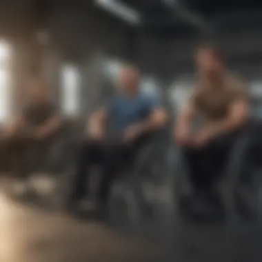 Community Support in Adaptive Exercise Programs Group exercise session for paraplegics