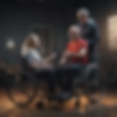 Therapist guiding a paraplegic patient in exercises