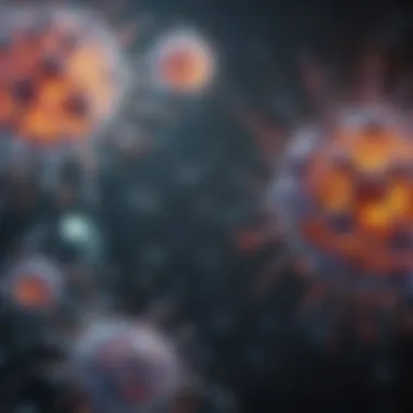 Diagram depicting molecular signals in immune response