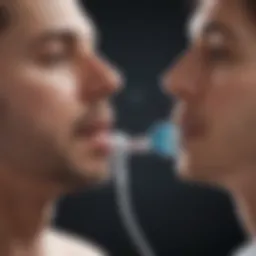 Illustration depicting the connection between sleep apnea and asthma symptoms