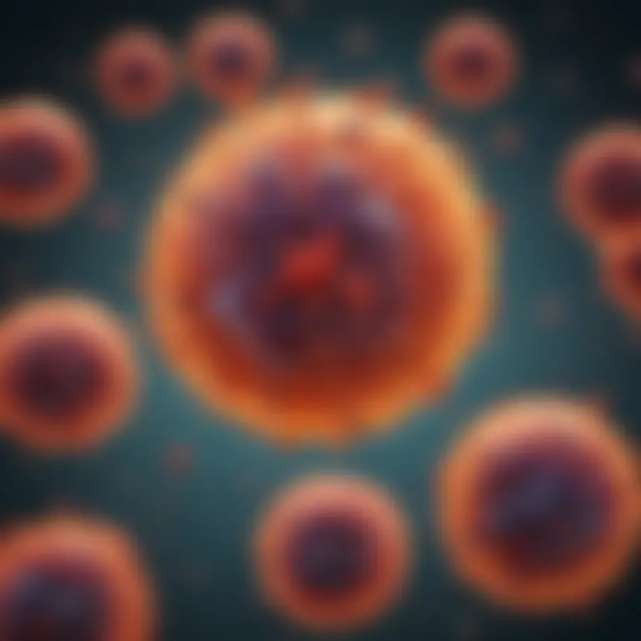 Illustration depicting lymphohistiocytic cell interactions