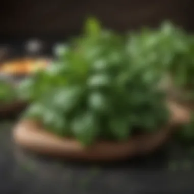 Basil Alongside Culinary Herbs Basil displayed with various herbs, emphasizing its culinary versatility