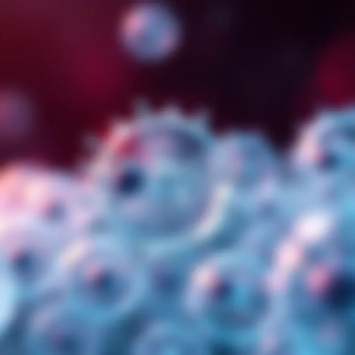 Illustration of HLA molecules on platelets