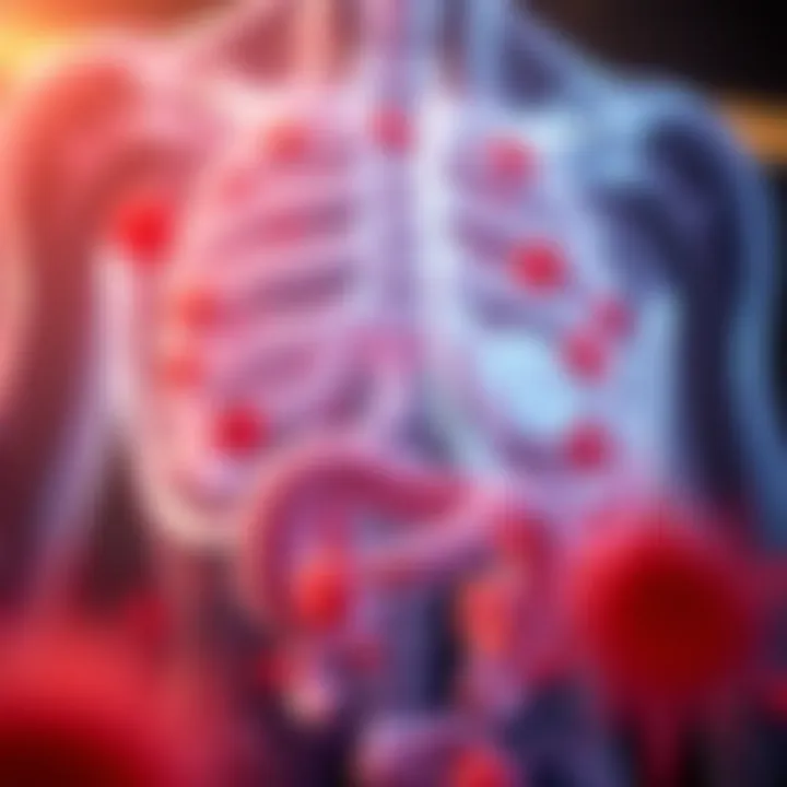 Diagram showcasing organ transplantation and HLA