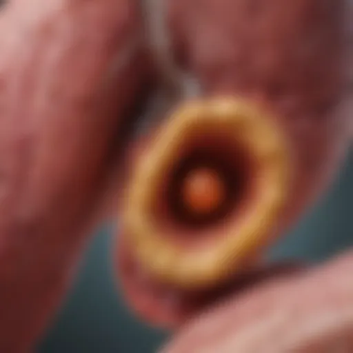 Illustration of gallbladder anatomy highlighting gallstone formation