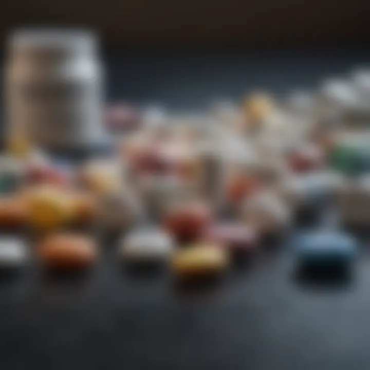 A close-up of diverse antipsychotic medication options