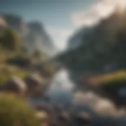 A serene landscape representing mental wellness