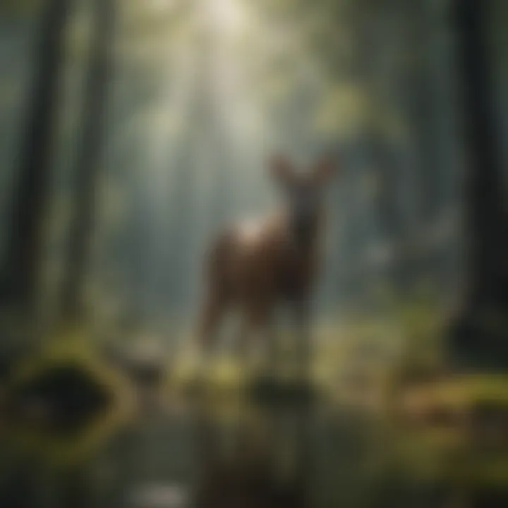 Diverse habitats showcasing behavioral adaptations of various species